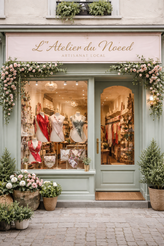 atelier artisanal L’Atelier du Nœud à Chartres création de foulards faits main