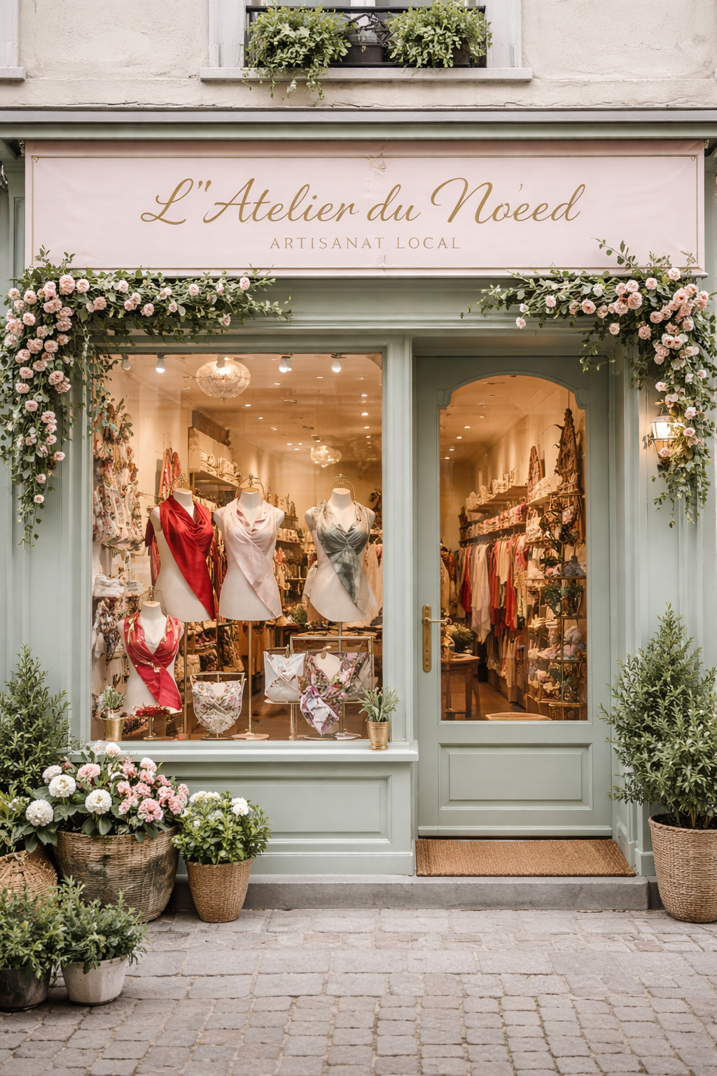 atelier artisanal L’Atelier du Nœud à Chartres création de foulards faits main
